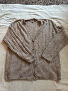 Universal Thread Men's Beige/Tan V-Neck Button Cardigan